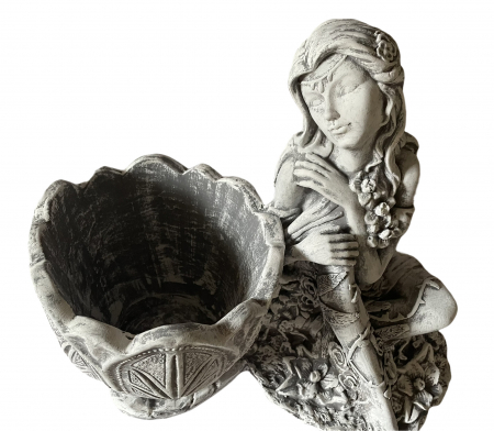 Ghiveci cu statuie fată [2]