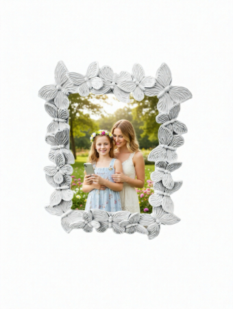 Rama foto alba fluturi [3]