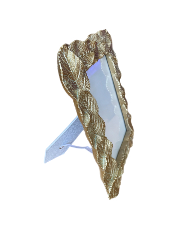 Ramă foto decorativă aurie cu model de frunze [1]