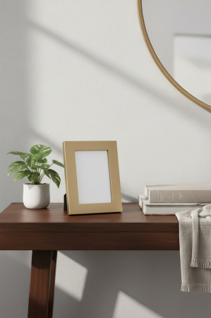 Ramă foto metalică aurie – vedere frontală [1]