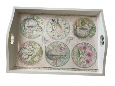 Tavă albă din lemn Lumo [1]