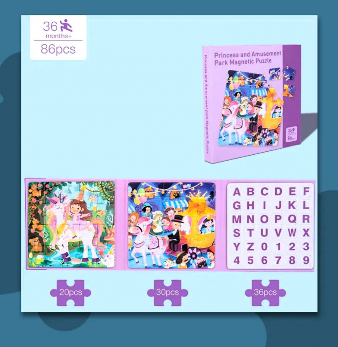 Puzzle magnetic - Printesa [2]