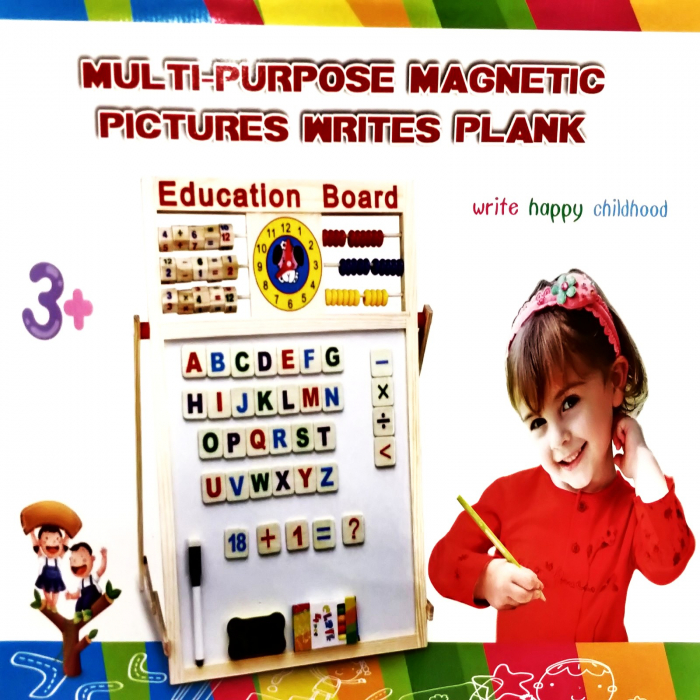 Tabla din lemn magnetica cu ceas si numaratoare si cu doua suprafete [4]