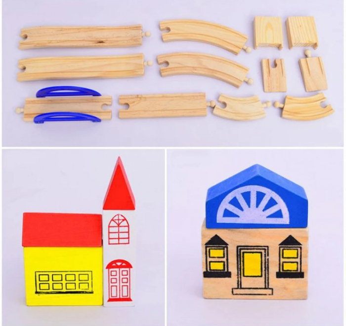 Circuit din lemn cu masinute si sine [4]