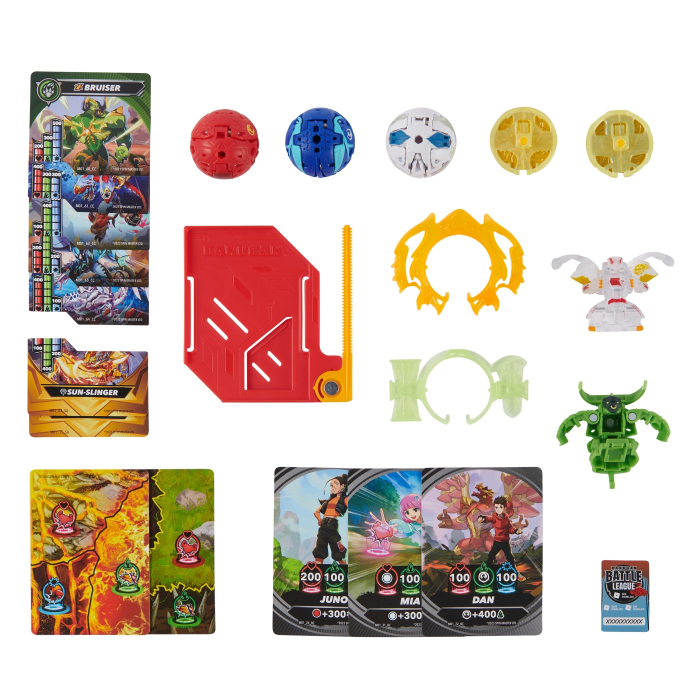 BAKUGAN SET DE LUPTA BRUISER, DRAGONOID, HAMMERHEAD, TITANIUM DRAGONOID SI NILLIOUS [2]