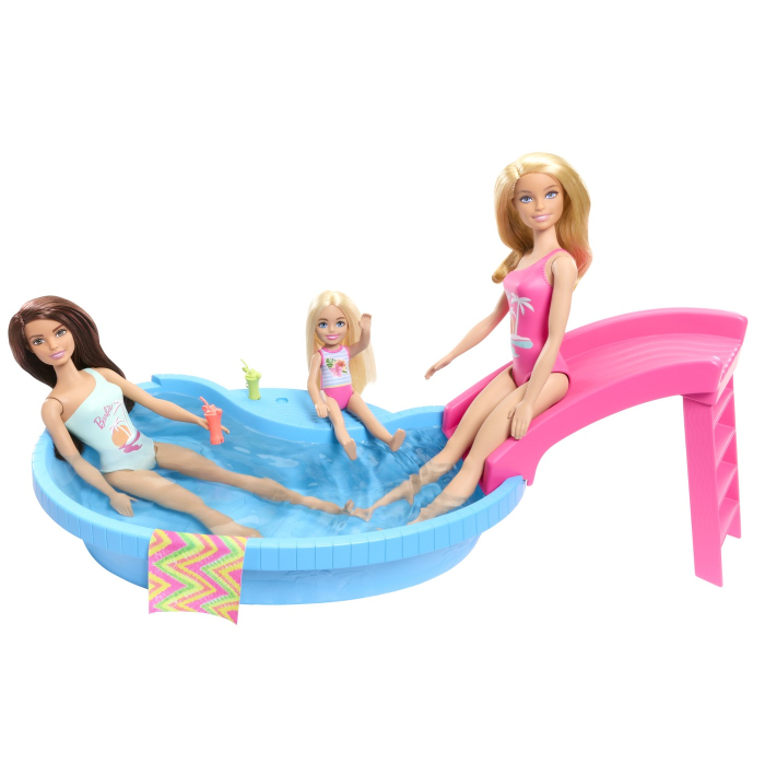 BARBIE SET PAPUSA BARBIE BLONDA SI PISCINA [4]
