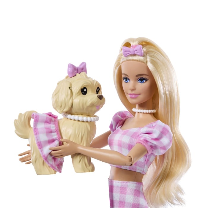 BARBIE TWINNING LOOKS SET PAPUSA BARBIE BLONDA SI CATEL CU ACCESORII [5]