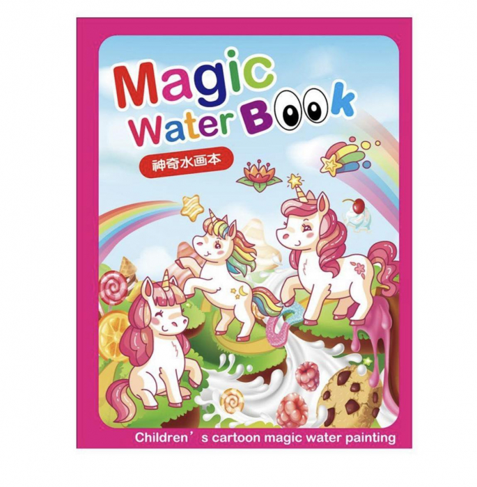 Carte magica de colorat cu apa UNICORNI [1]