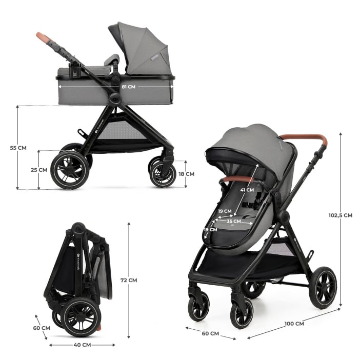CARUCIOR KINDERKRAFT ESME, 3 IN 1, MOONLIGHT GREY [7]