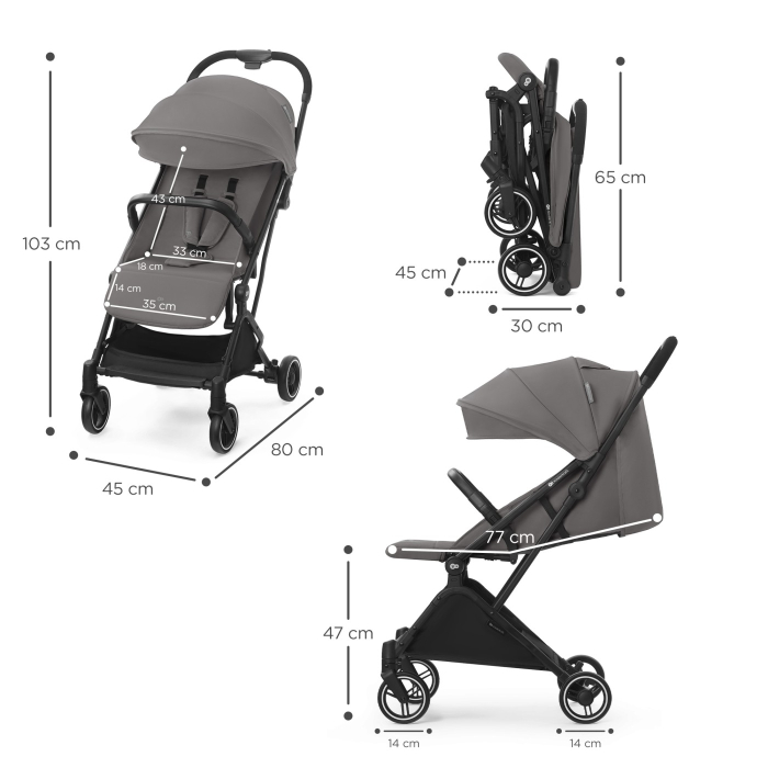CARUCIOR SPORT KINDERKRAF INDY2, COZY GREY [8]