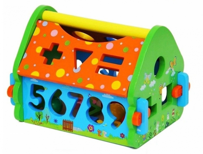 Casuta din lemn cu Forme geometrice si ciocanel [2]