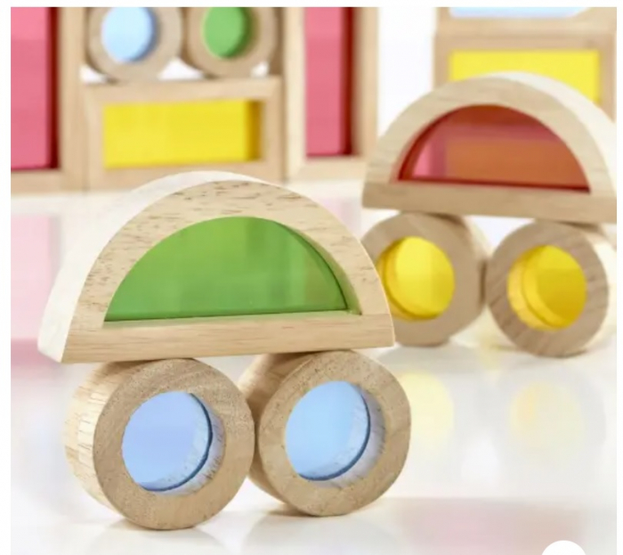 Cuburi Rainbow senzoriale - Kaleidoscop 6 buc [2]