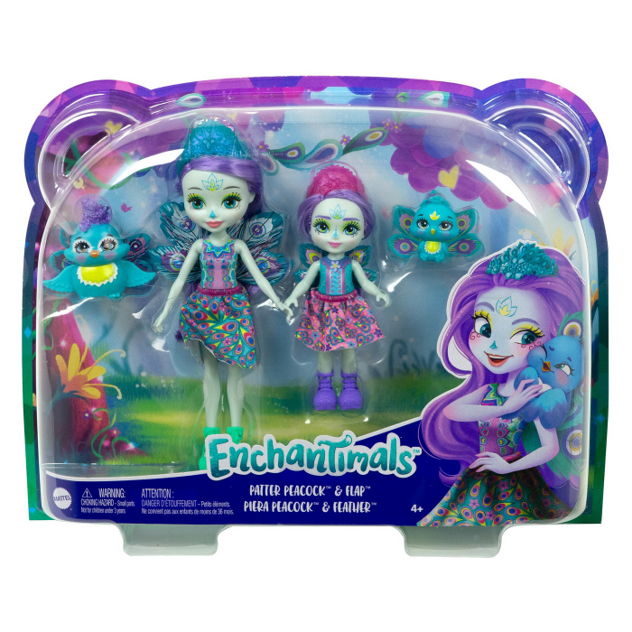 ENCHANTIMALS SET PAPUSI SURORI SI ANIMALUTELE LOR PATTER PEACOCK SI FLAP SI PIERA PEACOCK SI FEATHER [1]