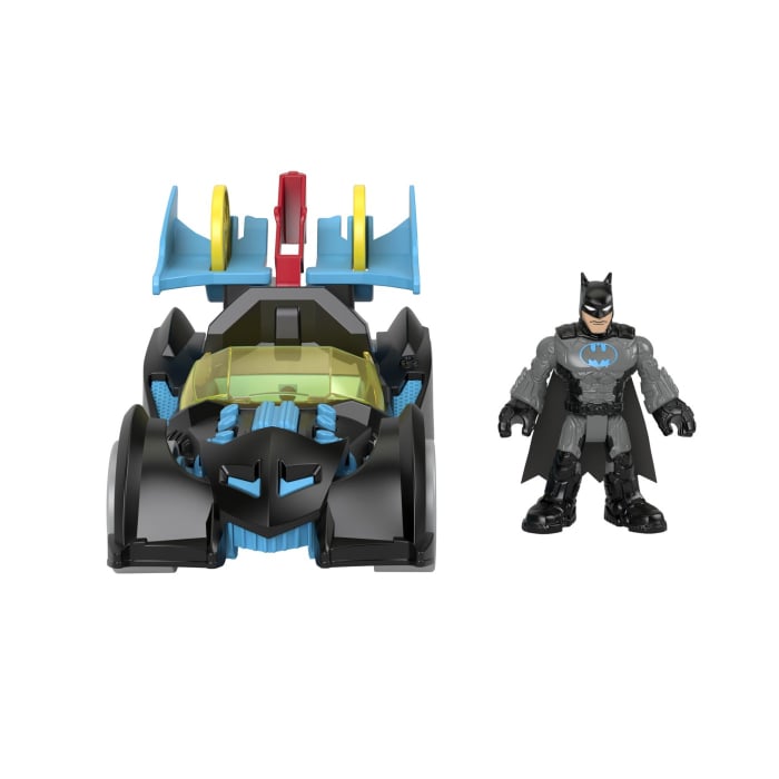 FISHER PRICE IMAGINEXT DC SUPER FRIENDS VEHICUL CU FIGURINA BATMAN CU COSTUM GRI [6]