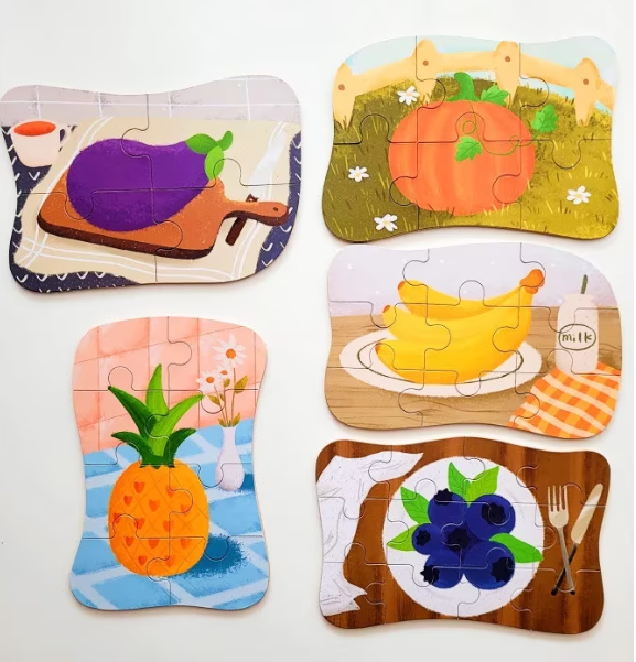 FUN PUZZLE in cutie metalica Alimente [2]