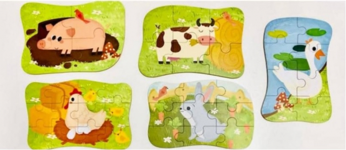 FUN PUZZLE in cutie metalica Animale de la ferma [3]