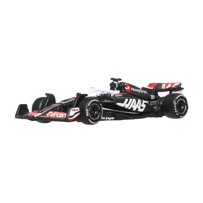 HOT WHEELS PREMIUM REAL RIDERS FORMULA 1 2024 MASINUTA METALICA MONEYGRAM HAAS F1 TEAM VF 24 NUMARUL 27 SCARA 1 LA 64 [3]