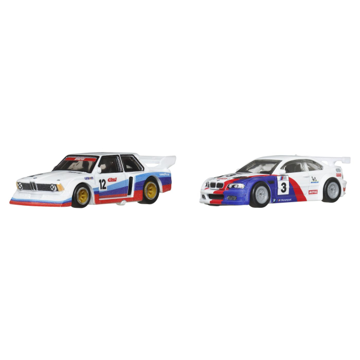 HOT WHEELS PREMIUM SET 2 MASINUTE METALICE BMW 320 GROUP 5 SI BMW 3 GTR 2001 SCARA 1:64 [10]