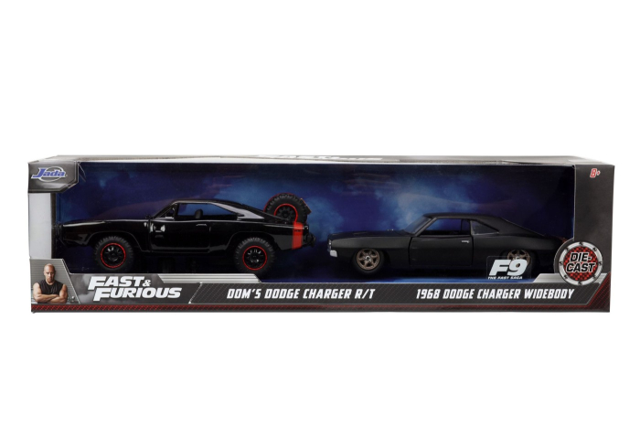 JADA FAST AND FURIOUS SET MASINUTE METALICE DODGE CHARGER RT SI DODGE CHARGER WIDEBODY SCARA 1:32 [1]