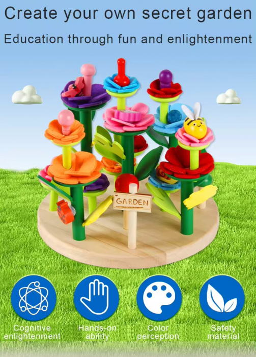 Joc creativ de construit Montessori - Mini Garden [4]