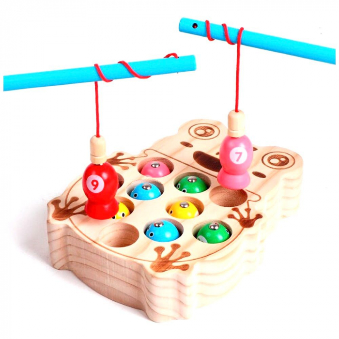 Joc de pescuit din lemn Broscuta cu pesti [3]