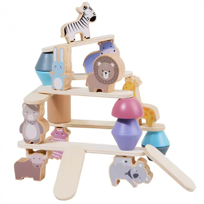 Joc Montessori de stivuit  - Animale in echilibru [6]