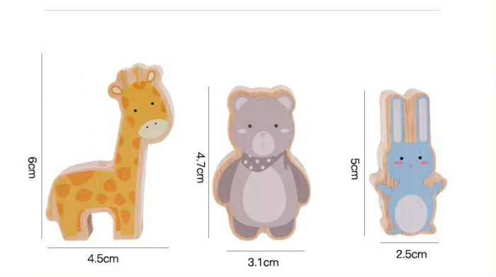 Joc Montessori de stivuit  - Animale in echilibru [8]