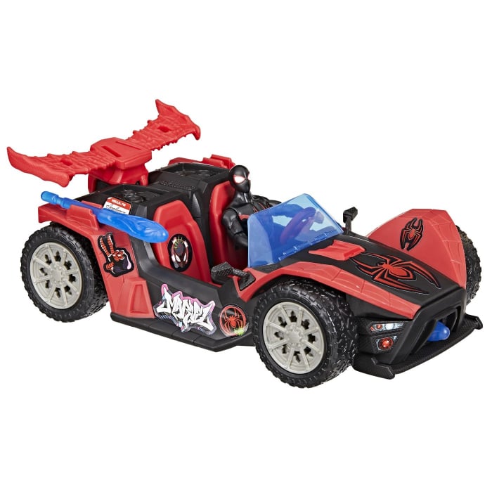 MARVEL SPIDER MAN VENOM VERSUS LANSATOR AUTO SI FIGURINA MILES MORALES [6]