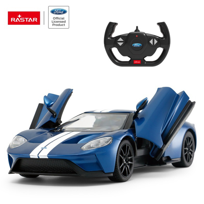 MASINA CU TELECOMANDA FORD GT ALBASTRU CU SCARA 1 LA 14 [7]