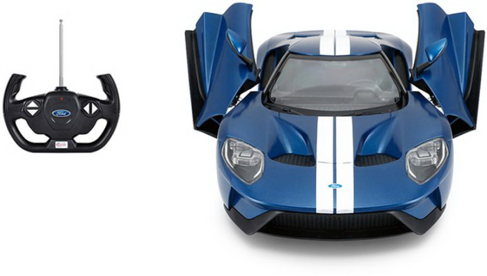 MASINA CU TELECOMANDA FORD GT ALBASTRU CU SCARA 1 LA 14 [1]