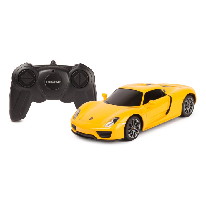 MASINA CU TELECOMANDA PORSCHE 918 SPYDER GALBEN CU SCARA 1 LA 24 [2]