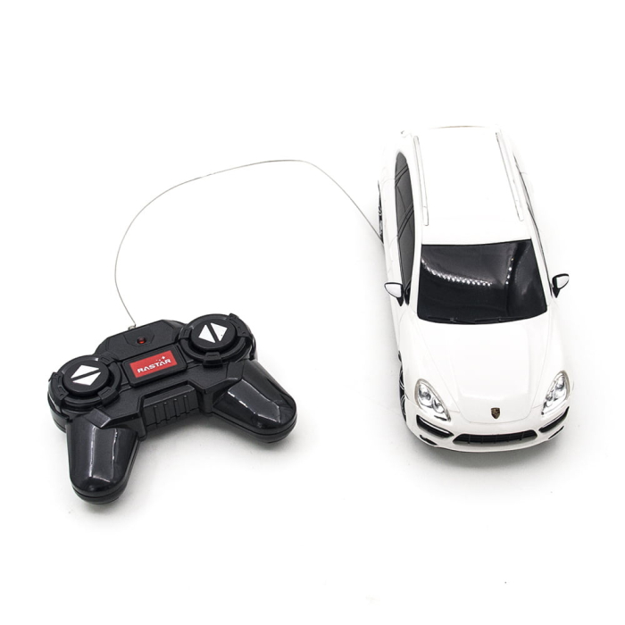 MASINA CU TELECOMANDA PORSCHE CAYENNE TURBO ALB CU SCARA 1 LA 24 [2]