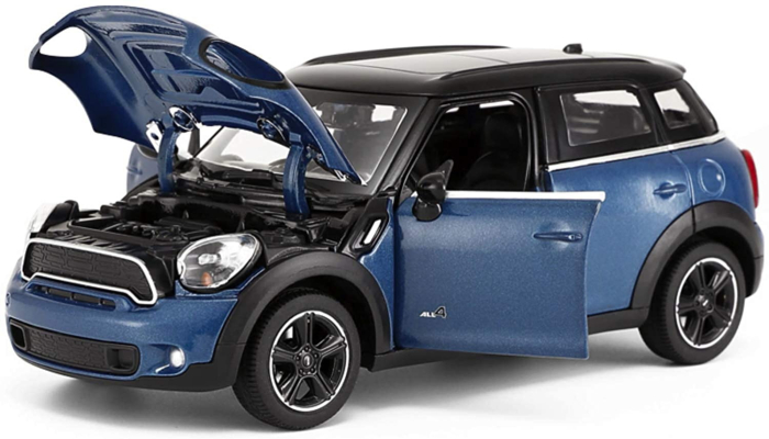 MASINUTA METALICA MINICOOPER ALBASTRU SCARA 1 LA 24 [1]