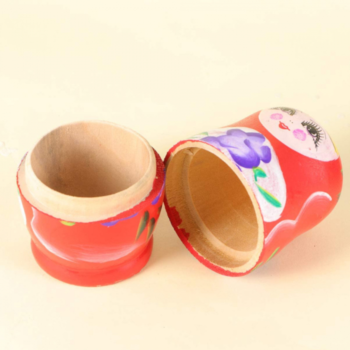 Matrioska 5 piese de lemn DIFERITE CULORI [4]