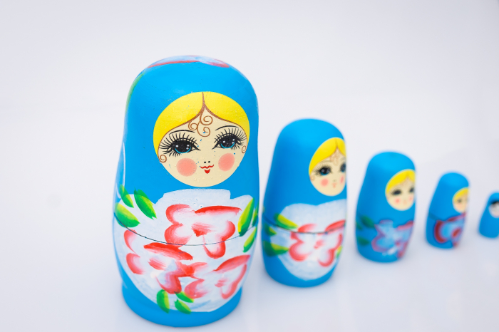 Matrioska 5 piese de lemn DIFERITE CULORI [2]