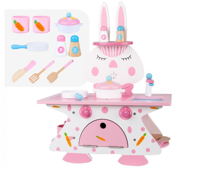 Mini Bucatarie din Lemn cu Accesorii - Iepuras [2]