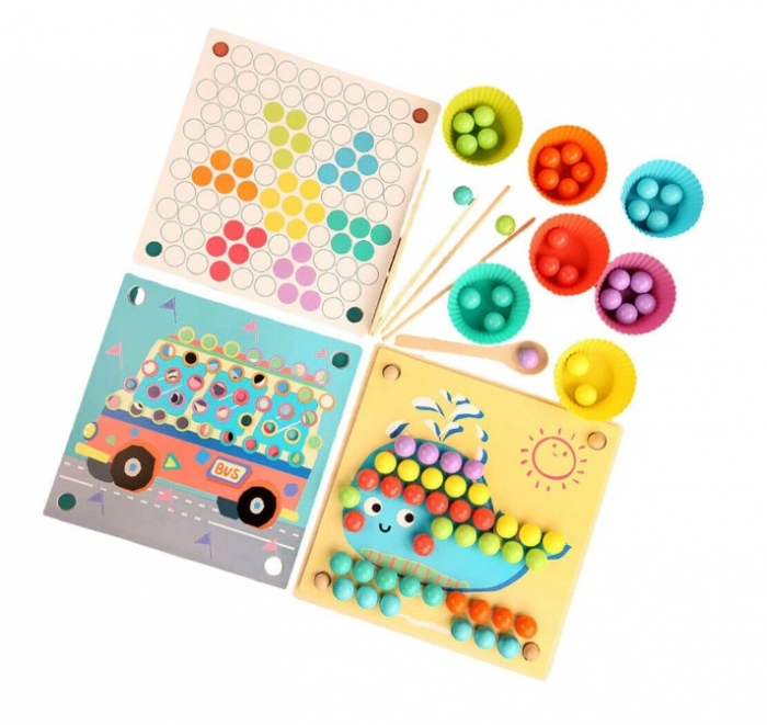 Mozaic din lemn Montessori [2]