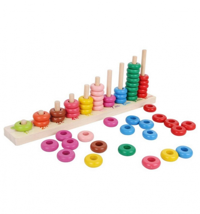 Numaratoare cu bile colorate din lemn [2]
