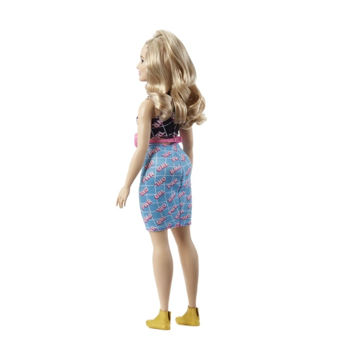 PAPUSA BARBIE FASHIONISTA BLONDA CU BORSETA ROZ [7]