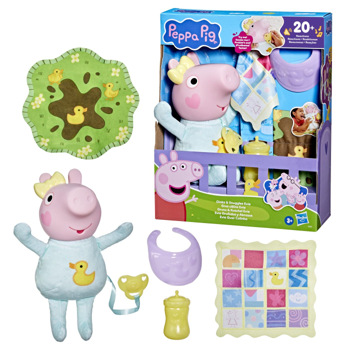 PEPPA PIG SET DE JOACA OINKS AND SNUGGLES PAPUSA EVIE INTERACTIVA CU ACCESORII [8]