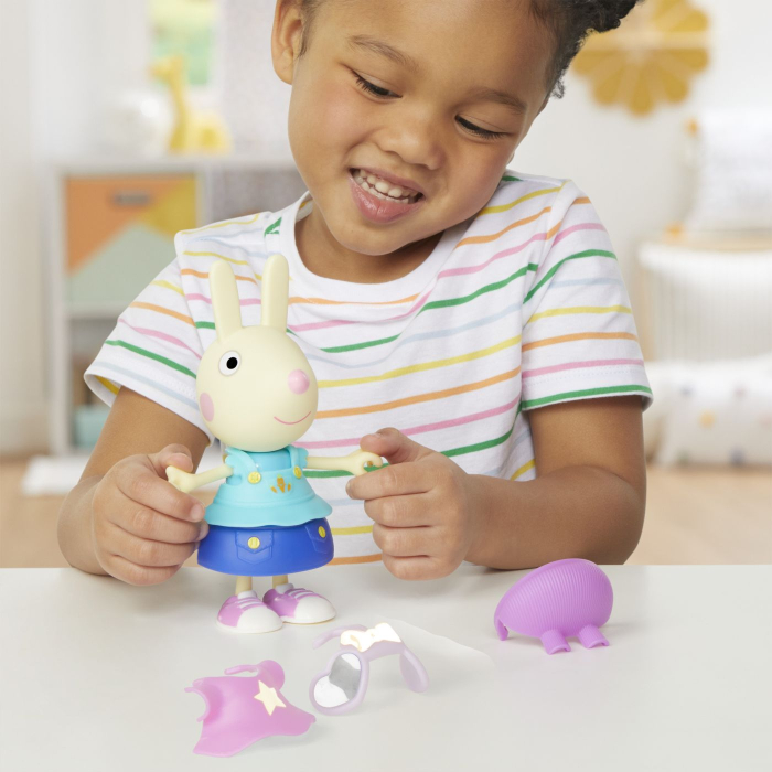PEPPA PIG SET FIGURINA SI ACCESORII VESTIMENTARE IEPURASUL REBECCA 15CM [3]