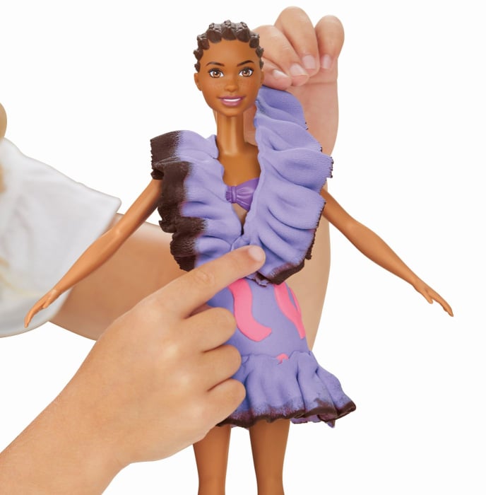 PLAY DOH BARBIE SET PLASTELINA BARBIE FASHIONISTA RUFFLES CREATII VESTIMENTARE [6]