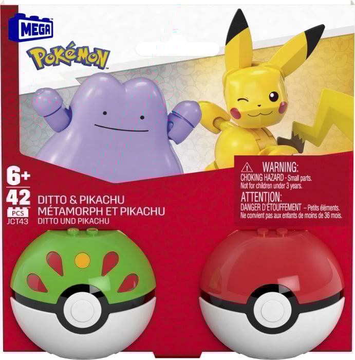 POKEMON MEGA SET DOUA BILE DITTO SI PIKACHU 42 PIESE [1]