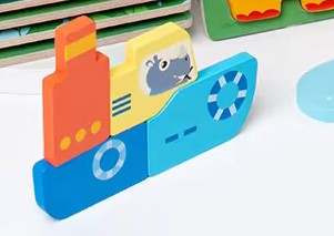 Puzzle 3D, 3 - 4 piese - Barca [2]