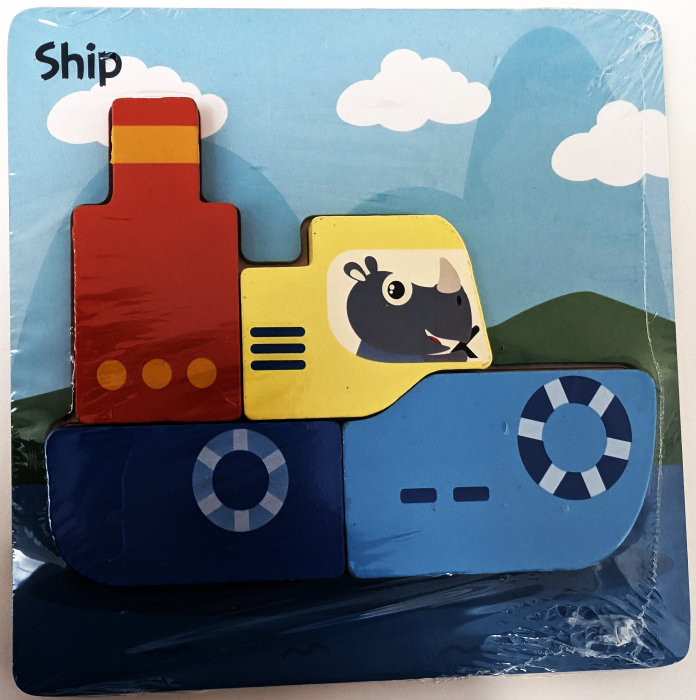 Puzzle 3D, 3 - 4 piese - Barca [4]
