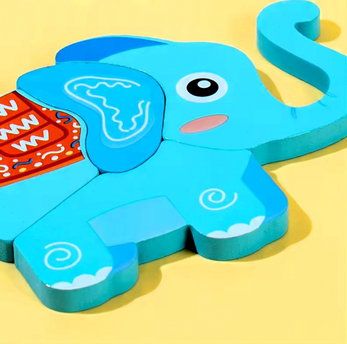 Puzzle 3D, 3 - 4 piese - Elefant [5]