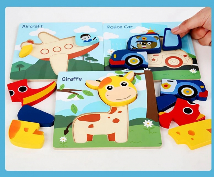 Puzzle 3D , 3 piese - Girafa [2]