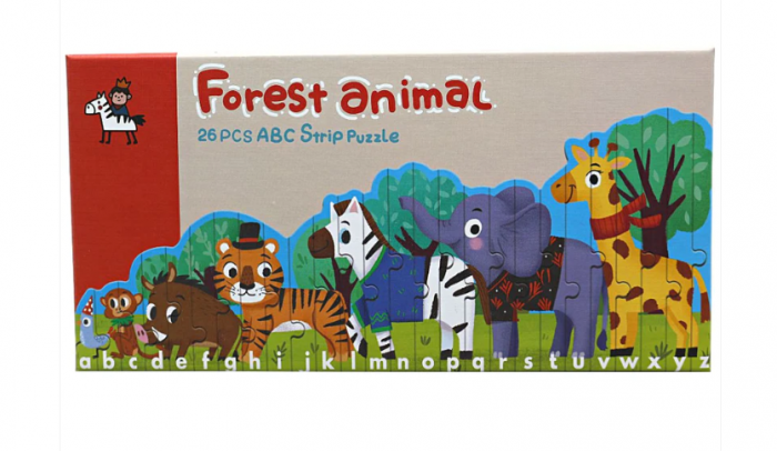 Puzzle cu bete de lemn si litere Dino [2]