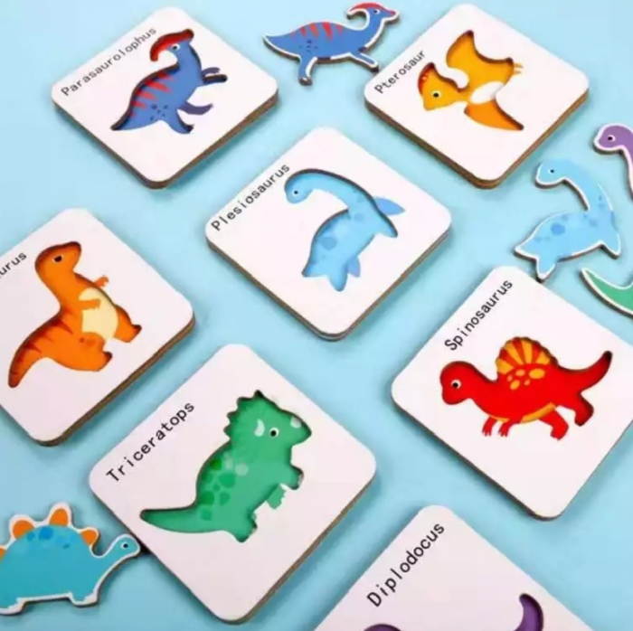 Puzzle in cutie metalica DINOZAURI [3]