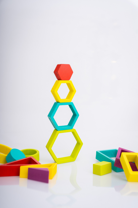 Puzzle din lemn – Sortator de forme geometrice [6]